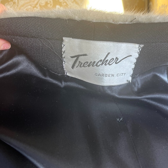 Vintage Large Kapmoor Wool Mink Black Coat Size L - Picture 14 of 15